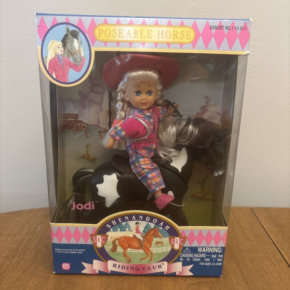 NEW Shenandoah Riding Club (SRC) Jodi Doll With Poseable Black & White Horse